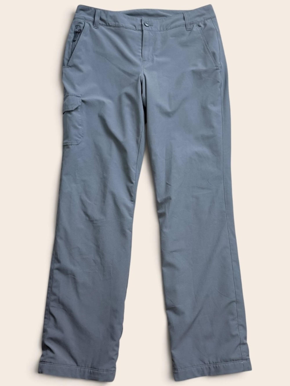 Eddie Bauer Fleece Lined cargo straight Pants Womens Size 4 gray Cargo Hiking